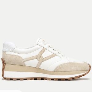 Veronica Beard Valentina White and Tan Sneaker size 8.5